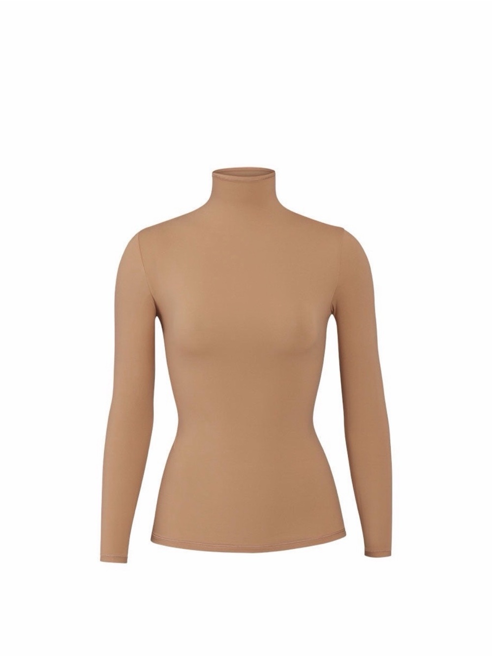 NWT SKIMS Long Sleeve Turtleneck Top in Sienna.